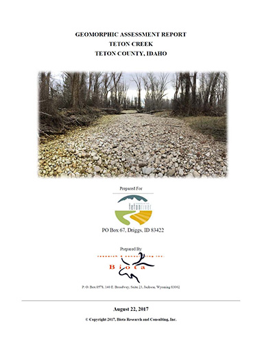 Teton Creek Geomorphic Report