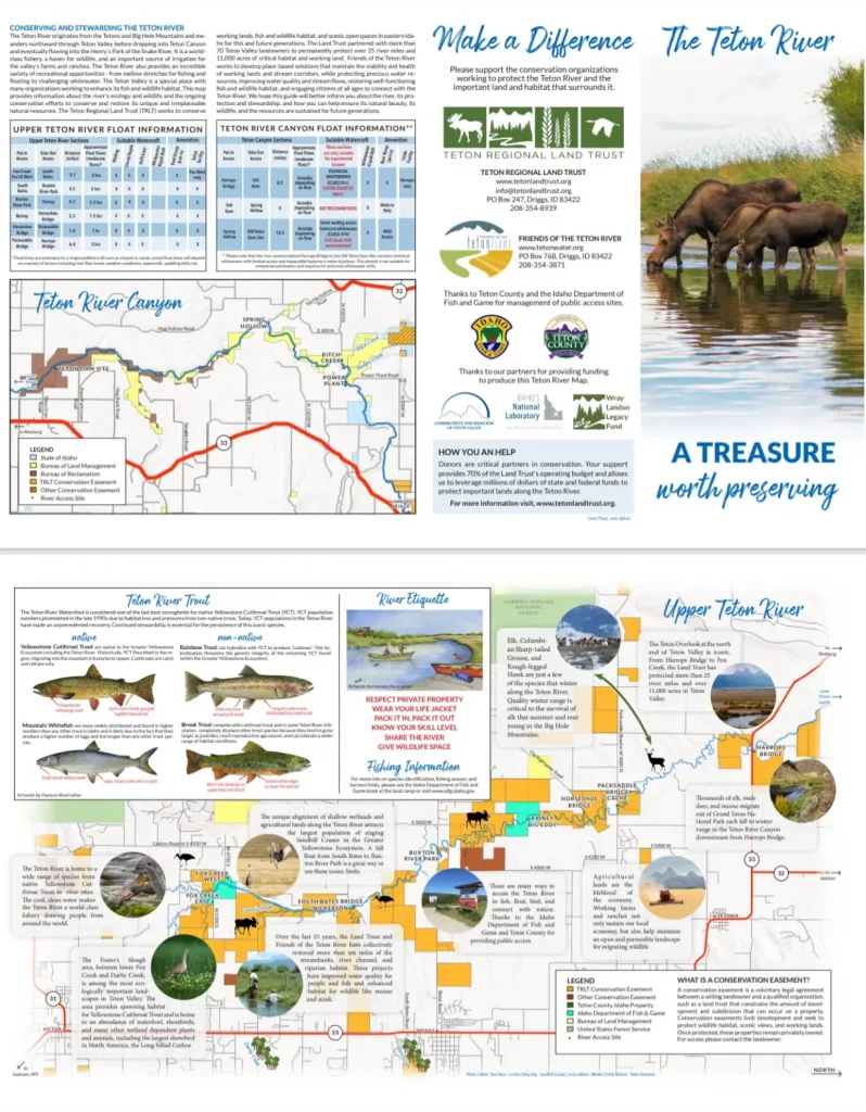 Upper Teton River Recreation Map